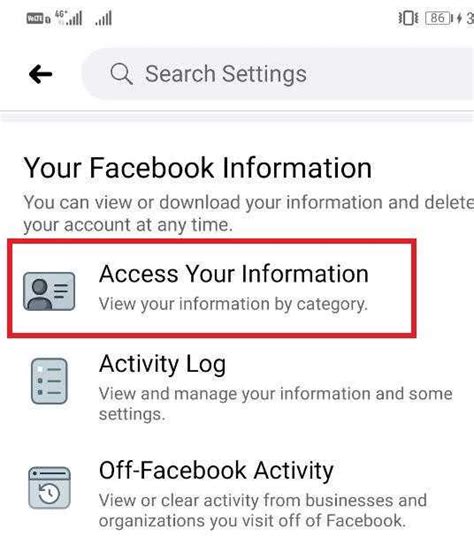Accessing & Downloading Your Information Facebook Help Center. . Accessing and downloading facebook information